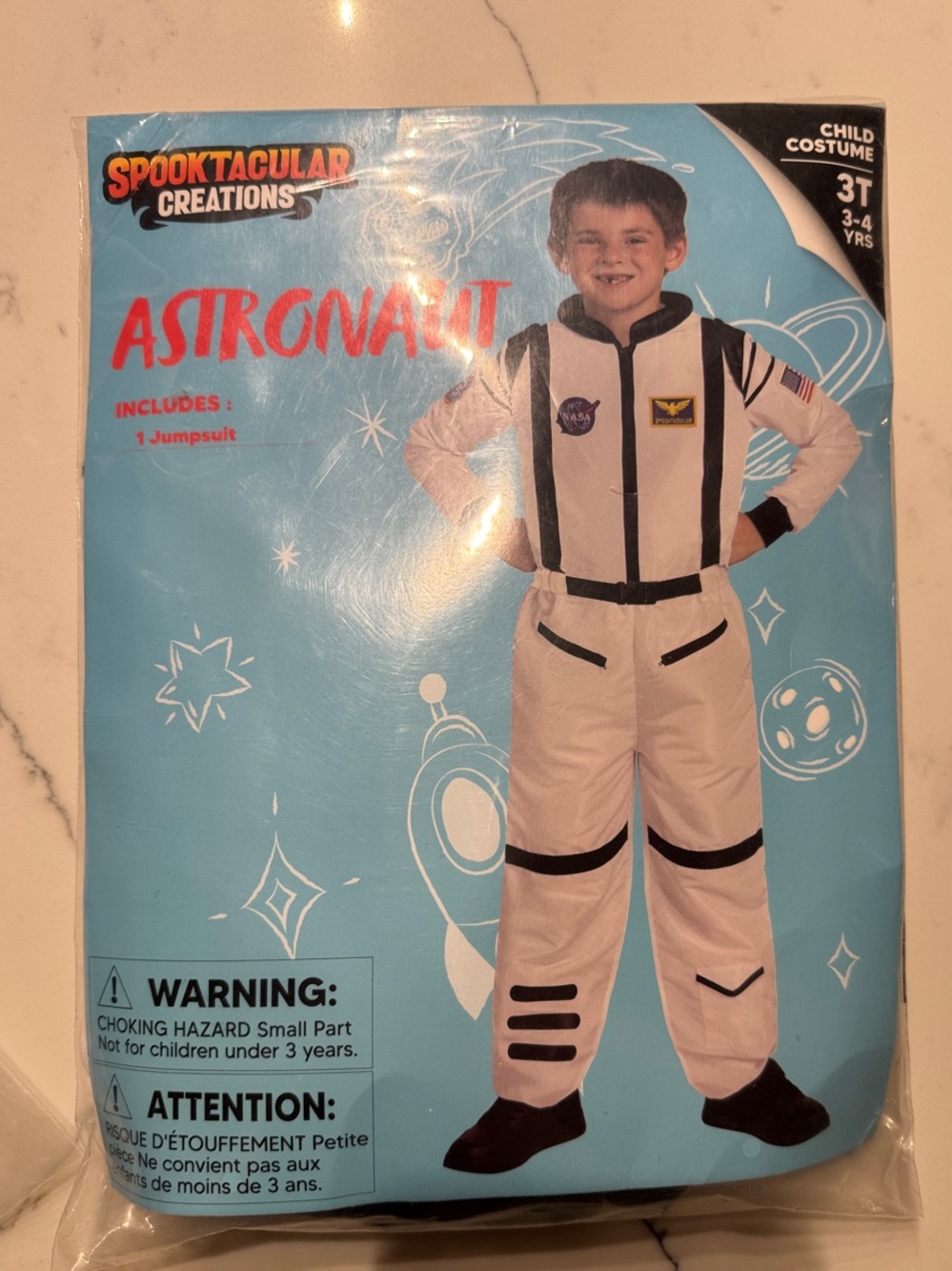 Spooktacular Creations White Astronaut Costume for Kids (3T)